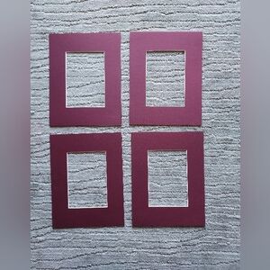 Four Burgundy Framimg Mats